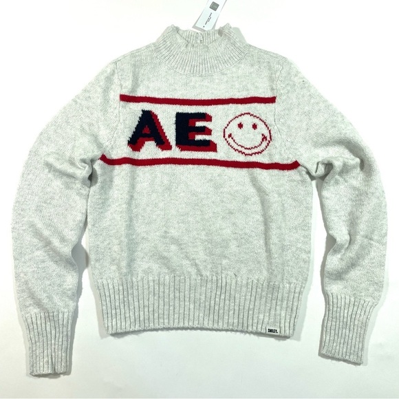 New American Eagle Smiley Mock Neck Sweater - Picture 2 of 7